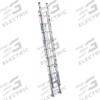 WERNER Extension Ladder: 20 ft Ladder Size, Aluminum, 300 lb Load Capacity, 37 lb Wt, 2 Sections (MPN D1520-2). Key specifications — Color: Silver; Brand: WERNER; Included Features: Mar-Resistant End Caps; Removable Fly: Removable.