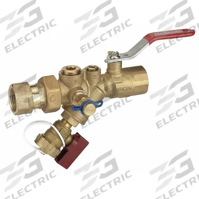 NUTECH Ball Valve w/ Combination Strainer: 1/2 in Nominal Valve Size, Forged Brass - Brass Strainer/Ball Valves