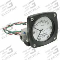 MIDWEST INSTRUMENT Differential Pressure Gauge & Switch: Back, 1/4 in NPT Female, 120, 2 1/2 in Dial (MPN 120AA-00-O-AA-100P). Key specifications — Sensor Type: Piston; Series: 120; Housing Material: Aluminum; Certificate of Calibration: Not Included; Gauge Accuracy: ±3-2-3%.