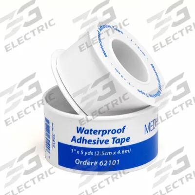 MEDIQUE First Aid Tape: White, 5 yd Roll Lg, 1 in Tape Wd - Water-Resistant First Aid Tapes