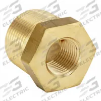PARKER Metal Pipe Straight: Straight, Brass, 1 in x 3/8 in, Male NPT Threaded x Female NPT Threaded (MPN 1 X 3/8 PTR-B). Key specifications — Maximum Operating Pressure: 5,400 psi.