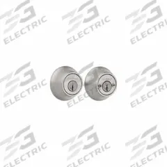 KWIKSET Double Cylinder Deadbolt: Cylindrical, 1 3/4 in Door Thick - Max, Chrome (MPN 665-26D-6AL-STRKP-K3). Key specifications — ADA Compliant: No; Brand: KWIKSET; Cylinder Core Type: Conventional Core Cylinder; Finish: Satin Chromium-Plated; Keyway Type: Kwikset KW1; Includes Core: Core Included.