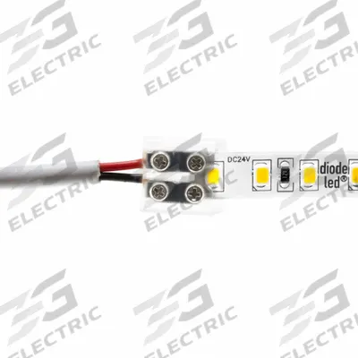 DIODE LED Tape Light Terminal Block Connector: 0.58 in Lg, Screw Terminal/Tape-to-Wire - Tape & Linear Light Connectors