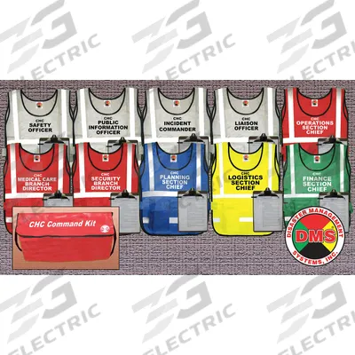 DISASTER MANAGEMENT SYSTEMS Vest Kit: Safety Vest ANSI Class Class 1, Assorted - Health Care Facility Command Safety Vest