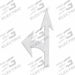 RAE Preformed Thermoplastic Pavement Markings: Left Combo Arrow, White, 12 3/4 ft Lg, 7 ft Wd (MPN PR-TH-3553). Key specifications — Legend: Left Combo Arrow; Brand: RAE; Color: White; Adhesion Method: Hand Torch; Material: Thermoplastic.