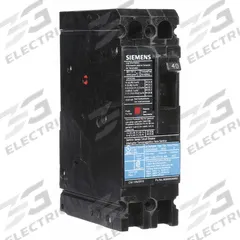 SIEMENS Molded Case Circuit Breaker: 40 A Amps, 18kA at 480V AC, Fixed, Load Side Lug, Any, ED4 (MPN ED42B040). Key specifications — Phase Connection: Any; Instantaneous Trip: Fixed; Terminal Connection: Load Side Lug; Series: ED4; Max. AIR Rating: 18kA at 480V AC.