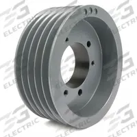 APPROVED VENDOR V-Belt Pulley: C75, 5 Groove, 7.9 in OD, Bushed Bore, SF, For C/CX Belt Section (MPN 755C). Key specifications — attr1318293: C75; attr1318301: 7.5 in (C); attr1318291: C or CX.