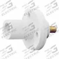 Single Pole Receptacle: White, Straight Taper Nose Mating, Threaded Stud Termination, 150 A (MPN 15R21-UW). Key specifications — Series: 15; Receptacle Gender: Male; Brand: LEVITON.