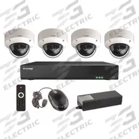 VITEK Video Surveillance Digital Systems: Dome, 4 Cameras Included, 2.8 mm Max Focal Lg, 5MP, 12V DC (MPN VT-TH5KT42TD-2). Key specifications — Brand: VITEK; Camera Operating Voltage: 12V DC; Camera Resolution: 5MP; Lens Type: Fixed; Indoor/Outdoor Usage: Outdoor.