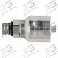 PARKER Hydraulic Crimp Fitting: Steel x Steel, Straight, -6 For Hose Dash Size, Male x Genderless (MPN 10543-8-6). Key specifications