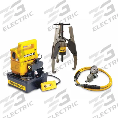 ENERPAC Hydraulic Puller Set: 14 ton Capacity with Attachments - Ram Puller Sets