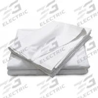 R & R TEXTILE Fitted Sheet: Twin, 80 in Overall Lg, 36 in Overall Wd, T130, White, Elastic Corner (MPN X30020). Key specifications — Color: White; Fabric Material: 60% Cotton; Thread Count: T130; Brand: R & R TEXTILE; Hem/Pocket Size: Flat Sheet - N/A; Sheet Color: White.
