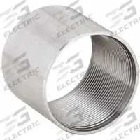 CALBRITE Threaded Coupling: 316 Stainless Steel, 1 1/4 in Trade Size, 2 1/16 in Overall Lg, IMC/RMC (MPN S61200CP00). Key specifications — Compatible Conduit Type: IMC; Brand: CALBRITE.