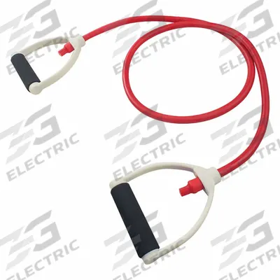 CHAMPION SPORTS Exercise Resistance Band: Red, 60 lb Resist Wt Equivalent, 12 in Overall Lg - Resistance Tubing
