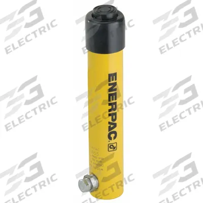 ENERPAC Hydraulic Ram: 5 ton Nominal Capacity, 5 in Nominal Stroke Lg, 8.5 in Retracted Ht - Solid Plunger Workholding Rams