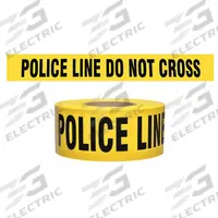 APPROVED VENDOR Barricade Tape: 1,000 ft Lg, 3 in Wd, Police Line Do Not Cross Legend, Polyethylene (MPN B3103Y12). Key specifications — Tape Message: Police Line Do Not Cross; Message Color: Black; Brand: APPROVED VENDOR.