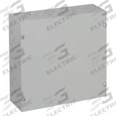 HOFFMAN Enclosure: Steel, 12 in x 10 in x 4 in, NEMA 1, Solid Cover, Screw On, Included, Painted (MPN ASE12X10X4). Key specifications — Brand: HOFFMAN; Closure Method: Screws; Knockouts: Included.