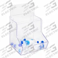 Lab Bulk Bin: 8 5/8 in Overall Wd, 9 1/8 in Overall Ht, 8 3/4 in Overall Lg, PETG, Clear, Wall (MPN BLKBNLD8-T). Key specifications — Material: PETG; Mounting Location: Wall; Color: Clear; Product Type: Bulk Bin; Total Holding Capacity: Misc Lab Supplies; Brand: POLTEX.