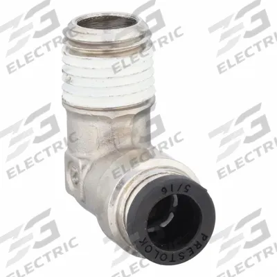 PARKER Push-Fit Elbow Fitting: 5/16 in OD x 1/4 in Pipe Size, Push-to-Connect x MNPTF - Nickel-Plated Brass Tube Fittings