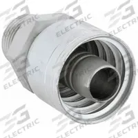 AEROQUIP Hydraulic Crimp Fitting: Steel x Steel, Straight, -10 For Hose Dash Size, Male x Genderless (MPN 1A10BP10). Key specifications — attr296014: Male x Genderless; attr303771: AEROQUIP; attr296012: -10; attr296015: BSPP x Crimp; attr296017: 5/8"-14.