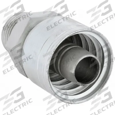 AEROQUIP Hydraulic Crimp Fitting: Steel x Steel, Straight, -10 For Hose Dash Size - Aeroquip Crimp Hydraulic Hose Fittings with BSPP Connection