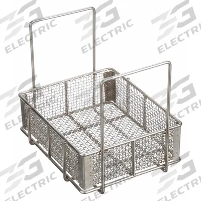 MARLIN STEEL WIRE PRODUCTS Parts Washer Basket: Rectangular, Stainless Steel, Silver - Rectangular Parts Washer Baskets