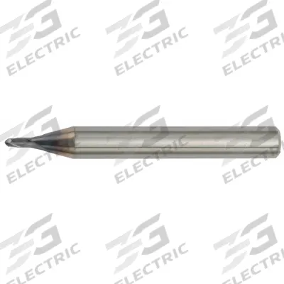 WIDIA HANITA Ball End Mill: Carbide, TiAlN Coated, 2 Flute, 1.5 mm Mill Dia, 1.5 mm LOC - Pencil-Neck Carbide Ball End Mills for Hardened Materials