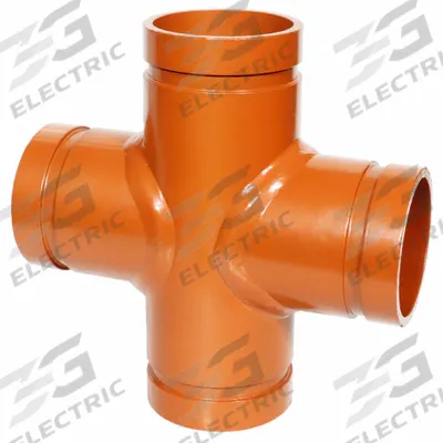 GRUVLOK Metal Pipe Cross: Cross, 2 1/2 in x 2 1/2 in x 2 1/2 in x 2 1/2 in, Carbon Steel - Grooved Pipe Fittings