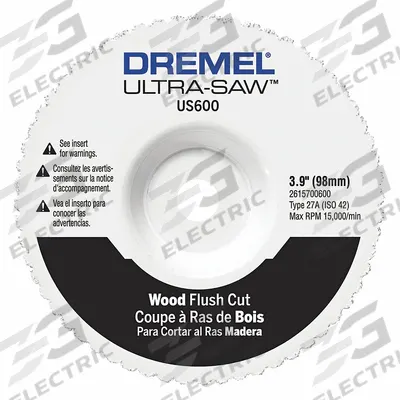 DREMEL Cutting Wheel: 4 in Wheel Dia, 0.03 in Wheel Thick, Carbide, Std Screw - Cutting Wheels for Rotary Tools