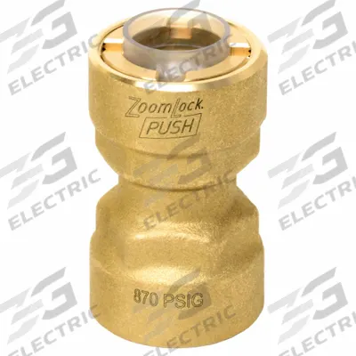 PARKER Push-Fit Coupling Fitting: 1/4 in OD x 1/4 in OD Size - Removable Brass Push-to-Connect Tube Fittings
