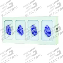 BOWMAN DISPENSERS Glove Dispenser: Steel, 21 1/4 in Overall Wd, 10 in Overall Ht, Wall, (4) Boxes (MPN GL004-0413). Key specifications — Dispenser Layout: (4) Boxes; Fill Direction: Right Load; Material: Steel; Brand: BOWMAN DISPENSERS; Color: White.