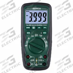 EXTECH Digital Multimeter: TRMS, CAT III 1000V/CAT IV 600V, 1,000 V Max AC Volt Measurement, IP67 (MPN EX505A-NIST). Key specifications — Instrument Counts: 4,000; Brand: EXTECH; Calibration Certificate Included: Included.