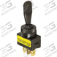 BATTERY DOCTOR Automotive Switch: Toggle Switch, SPST, 3 Connections, On/Off/On, Black, Black, Blade (MPN 20507). Key specifications — Contact Form: SPST; Switch Function: On/Off/On; Actuator Color: Black; Stem Color: Black; Terminals: Blade; Mounting Style: Panel Mount; Brand: BATTERY DOCTOR; Switch Type: Toggle Switch.