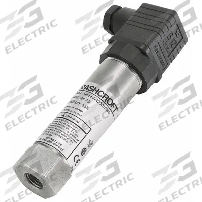 ASHCROFT Pressure Transmitter: 0 psi to 500 psi, 4 to 20mA DC, Hirschmann Form A DIN 43650-A - Intrinsically Safe with DIN 43650 Form A Connector