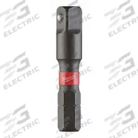 MILWAUKEE Hex Drive Socket Adapter: 1/4 in Input Drive Size, Black Oxide, 1/4 in Output Drive Size (MPN 48-32-5020). Key specifications — attr1204900: Hex; attr1204904: Locking Not Included; attr1204910: MILWAUKEE; attr1204913: Black Oxide.