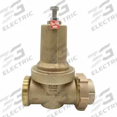WILKINS Pressure Reducing Valve: FNPT x FNPT, 2 in Pipe Size, Bronze, 25 psi to 75 psi, NPT x NPT (MPN 2-500XL3). Key specifications — Brand: WILKINS; Union Type: Single Union; Low-Lead Compliance: Low-Lead Compliant.