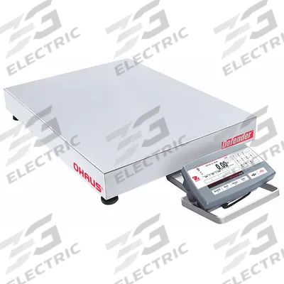 OHAUS Industrial Bench Scale: 18 in x 24 in, Not IP Rated, Front-Mounted - Bench Scales with Column-Mounted Indicator
