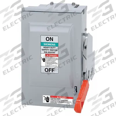 Siemens Solar Safety Disconnect Switch: Non-Fusible, 100 A, 600V AC - Non-Fusible Disconnect Switches