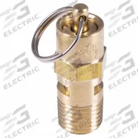 SPEEDAIRE Air Tank Relief Valve: Air, Brass, 1/8 in NPT, 220 psi Max. Pressure (MPN J0020420037). Key specifications — attr291949: 1/8 in NPT; attr291957: Brass; attr294749: SPEEDAIRE.