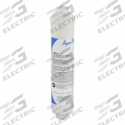 3M AQUA-PURE Inline Water Filter: 5 micron, 0.5 gpm, 10 3/8 in Overall Ht - Inline Ice Machine & Refrigerator Water Filters