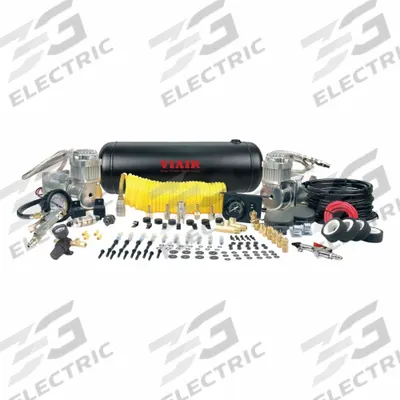 VIAIR CORPORATION Portable Air Compressor: Quiet, Oil Free, 2 gal, Horizontal, 0.61 hp - Portable Electric Air Compressor Combo Kits