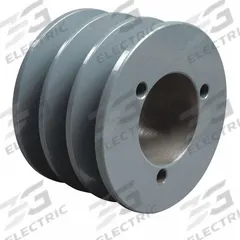 APPROVED VENDOR V-Belt Pulley: B38, 3 Groove, 4.15 in OD, Bushed Bore, SH, Quick Detachable (MPN 383B). Key specifications — Pulley Industry Number: B38; Pitch Diameter: 3.4 in (4L, A); For Belt Section (broad, with similar types): 4L, A, or AX.