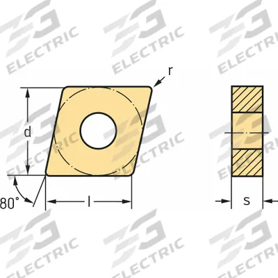 WALTER Diamond Turning Insert: CNMG434-MK5 WKK10S - Diamond Indexable Turning Inserts