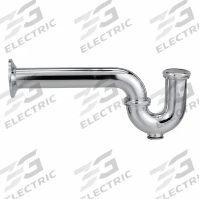 ZURN Trap: Cast Brass, Chrome-Plated, Silver, 1 1/2 in Nominal Pipe Size, 12 in Overall Lg - P-Traps