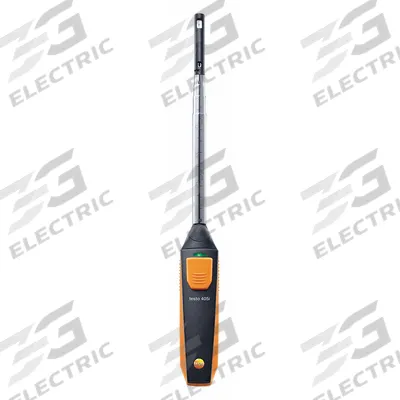 TESTO Anemometer: 1.97 fpm Air Velocity Resolution, Hot Wire, Air Velocity/Temp - Hot Wire Air Velocity Meters