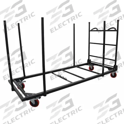 APPROVED VENDOR Table Storage Caddy: 770 lb, 75 7/8 in L x 33 in W x 45 1/4 in H - Horizontal Carts for Rectangular Tables