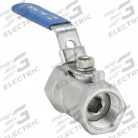 USA INDUSTRIALS Manual Two-Way Ball Valve: 3/4 in, 304 Stainless Steel, Straight Valve Body, PTFE (MPN ZUSA-VLV-26). Key specifications — Brand: USA INDUSTRIALS; Handle: Locking Lever.