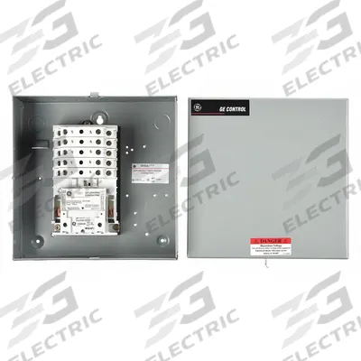 GE Lighting Magnetic Contactor: 10 Poles, 277V AC, 30 A - Enclosed Electrically Held Lighting Contactors