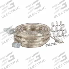 LED Rope Light: 18 ft Lg, White, 5000K, 1/2 in Ht, 13 W, 30,000 hr Rated Life, 360° Bend, 120 V AC (MPN 30F514). Key specifications — Color Temperature: 5000K; Maximum Run: 267 ft; Light Color: White; Brand: APPROVED VENDOR; Connection Type: Plug-In; Flexibility Direction: 360° Bend.