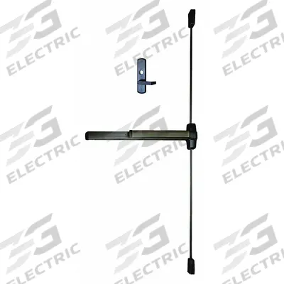 VON DUPRIN Surface Vertical Rod: 3 ft Max Door Wd - Surface Vertical Rod Push Bars